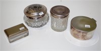 Sterling silver lidded toilet jar