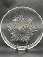 Vintage Starburst Crystal 12in Serving Platter