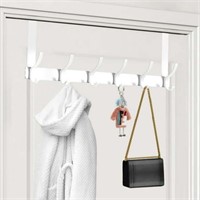 BUSATIA Over Door Hook  Towel Rack  6-Dual Coat Ho