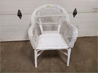White wicker chair