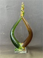 Vintage hand blown Murano-style art glass