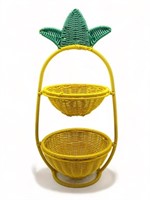 Tiki patio pineapple tiered serving bowl