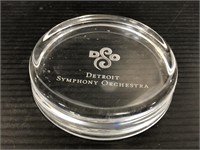 Glass Detroit Symphony Orchestra paperweight