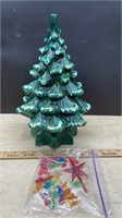 Ceramic Christmas Tree w/Lights & Star (some