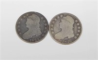 TWO (2) BUST HALVES - 1824 and 1826