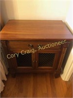 Solid Wood Night stand w/ drawer & doors