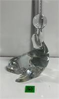 M.C. Martinsville Glass Seal Paperweight/Bookend