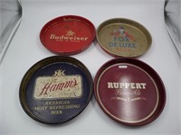 Lot (4) Advertising Beer Serving Trays