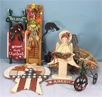 Decorative Signs, Basket, etc.