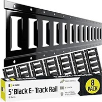 E Track Tie Down Rail Kit 5' (8 Pack) For Garages,
