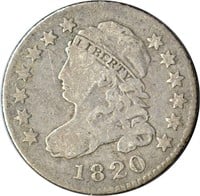 1820 CAPPED BUST DIME - G/VG
