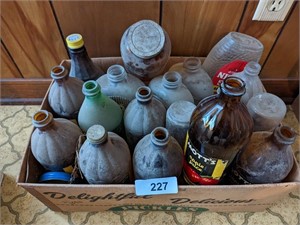 (16) Vintage Glass Bottles & Jars
