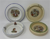 Vintage baby plates ceramic