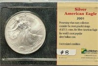 2001-UNC American Silver Eagle