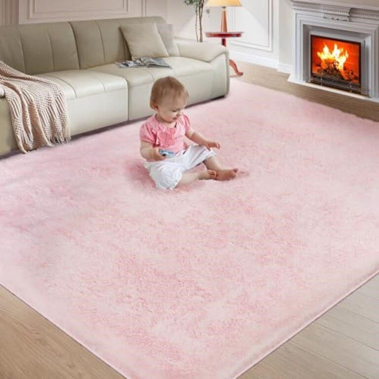 6x9 Large Pink Rugs for Living Room, Ultra Soft