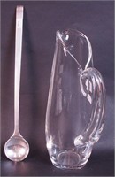 A 10" high Steuben crystal cocktail pitcher