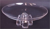 A Steuben 12" crystal cake plate, 5" high