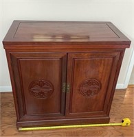 Vintage Chinoiserie Style Rosewood & Mahogany Dry