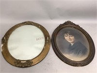Two Decorative Frames with Convex Glass