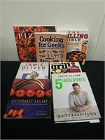 Group of cookbooks