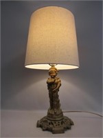 VINTAGE CAST IRON BASE LAMP: