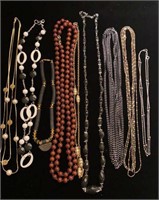 Long necklaces and beads