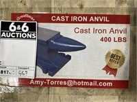 400lb Single-Horn Iron Anvil