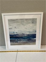White Framed (Ocean Colored) Print