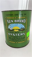 Sun Brand 1gal Oyster Tin (no lid)