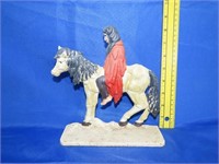 Cast Iron Lady On Horse Door Stop