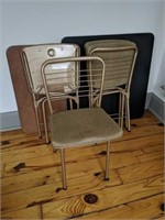 2 Folding Card Tables & 4 Chairs