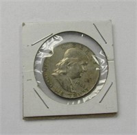 1863--D Franklin Half Dollar