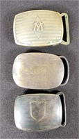 Sterling Silver Belt Buckles (3)