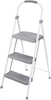 B4024  Rubbermaid Folding Steel Step Stool, 3-Step