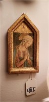 Framed Art Miniature Praying Madonna Italy