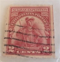 1929 2 Cent Sullivan Expedition US Postage Stamp