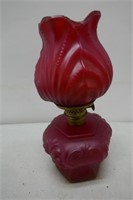 Nice Early Miniature Oil Lamp 9"T