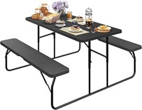 Yitahome Folding Picnic Table W/easy Assembly Stee