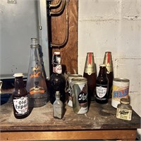 Vintage Beer Bottles, Cans, Asst