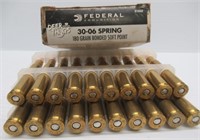 (20) Rounds of Federal 30-06 sprg. 180GR bonded