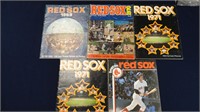 Lot of 5 Boston Red Sox Year Books 1969 - 79 plus