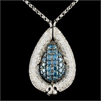 1.74ctw Fancy Diamond Pendant in 14K Gold