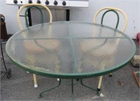 Glass Top Table w/2 Chairs