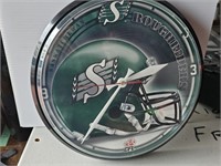 12"d Saskatchewan Roughriders clock not tested