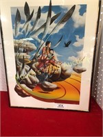 Native American Woman/Child Print Chatelaine 1982