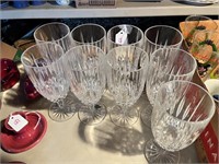 Set of 9 Crystal Goblets