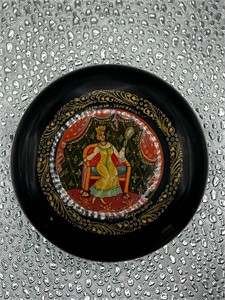 Hand painted Russian lacquer trinket box