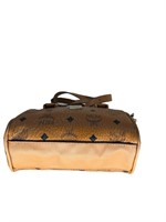 Cognac Rough Leather Mini Boston Bag