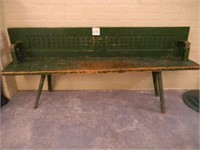 1870's Swedish Flip Over Green Bench (74")