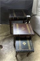 Three Piece Nesting Book Tables - largest 18” x